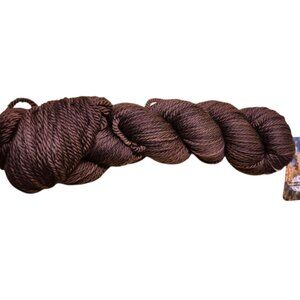1 Skein Dark Brown Hand Dyed Merino Wool, Worsted Weight, 181 Yds, Dark Brown